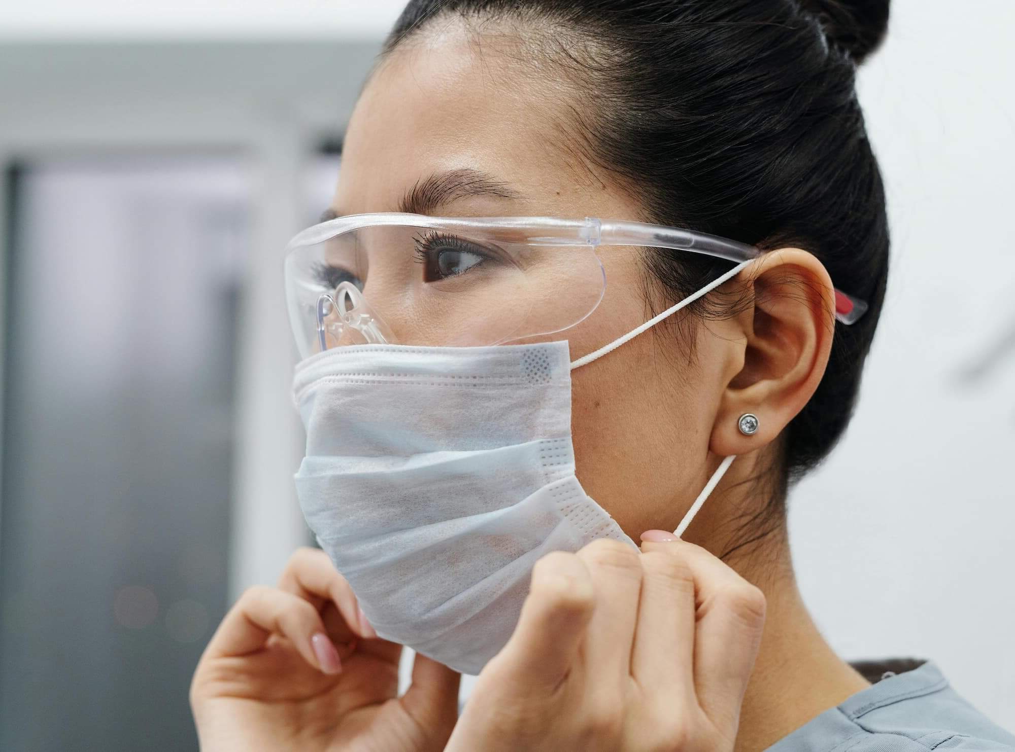 Woman with mask